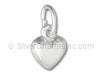 Silver Hollow Puffed Heart Charm