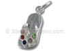 Silver Slipper with Multi-Color Cubic Zirconia