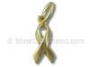Gold Plated Small Ribbon Charm