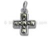 Sterling Silver Cross Charm with Marcasite