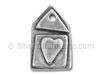 Silver House with Heart Charm