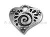 Silver Heart Spiral Charm