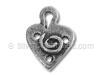 Silver Heart with Spiral Charm