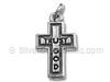 Sterling Silver Trust God Cross Charm