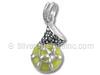 Yellow Seashell with Marcasite Stone Charm