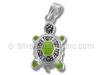 Turtle with Green Head and Marcasite Stones Charm