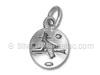 Sterling Silver Witch on a Disc Charm