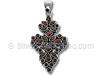Garnet Cross Pendant