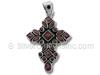 Garnet Cross Pendant