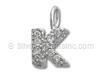 Alphabet CZ Letter Charm