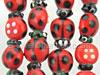 Ladybug Red-Black Glass Beads