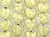 Gold Foil Heart Glass Beads