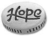 Silver "Hope" Message Bead