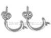 Sterling Silver Half Circle Earring