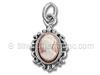 Sterling Silver Oval Charm with Cameo