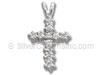 Silver CZ Cross Pendant