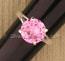 Silver Round Ring With Pink Cz