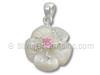Pink CZ Flower Pendant