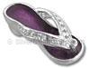 Sandal Charm with Clear Cubic Zirconia