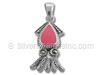 Silver Squid Enamel Charm