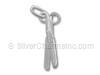 Silver Hollow Puffed Scissors Charm