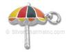 Sterling Silver Enamel Multi Colored Umbrella Charm
