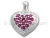 Red Cz Heart Pendant