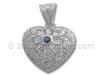 Sterling Pava Cz Heart Pendant