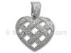 Pava Cz Silver Heart Pendant