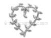 Silver CZ Heart Vine Pendant