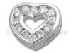 Silver CZ Heart Pendant