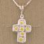 Yellow Daisy Cross Pendant