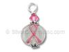 Lampwork Glass Awareness Ribbon Bead Charm
