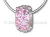 Pink Silver Spacer Bead