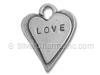 Sterling Silver Love in Heart Charm