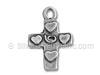 Silver Love in Cross Charm