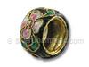 Black Cloisonne Flower Spacer Bead