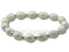 White Cream Freshwater Pearl Stretch Bracelet