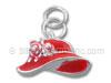 Sterling Silver, Red Enamel Hat