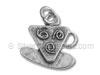 Silver Cup of Tea with Saucer Charm