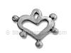 Sterling Silver 5-Dotted Heart Charm