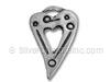 Sterling Silver Fancy Heart Charm