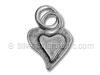 Sterling Silver Two Hearts Charm