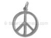 Silver Large Peace Sign Charm