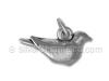 3D Silver Dove Charm