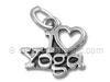 Sterling Silver I Love Yoga Charm