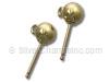 Gold Plated 5mm Ball with Ring Earrings