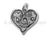 Sterling Silver Design Heart Charm