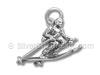 Sterling Silver Man Skiing Charm