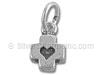Tiny Heart Inside Cross Charm